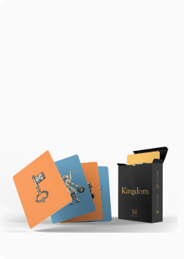 Voorbeeld van enkele Kingdom Cards.